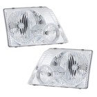Driver and Passenger Side Headlights For Ford Explorer 2002-2005 Halogen w Bulbs