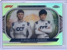 2022 Topps Chrome Formula 1 Constructors Coalition Pierre Gasly Yuki Tsunoda