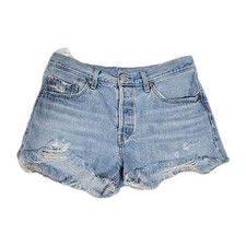 LEVI'S 501 Original Cut-Off Shorts in Light Wash Women's Size 28
