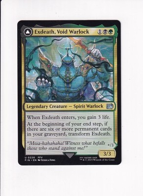 MAGIC THE GATHERING MTG FINAL FANTASY EXDEATH, VOID WARLOCK (X)
