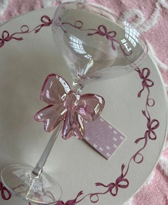 Super SELTEN limitierte Auflage TK Maxx HOMESENSE Kokette BOGEN 8'' Trinkglas *viral *