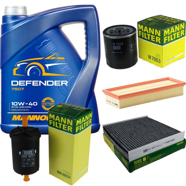 Mann Inspektionspaket 5L Mannol Defender 10W-40 FüR CitroëN Berlingo 1.8I Xsara-image