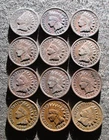 OLD COINS UNITED STATES OF AMERICA 1 CENT INDIAN HEAD PENNY 1890-1908 - MIX 097