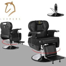 Silver Hydraulic Barber Chair 360 Degree Swivel Styling Chair for Hair Stylist