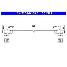 Bremsschlauch hinten links für BMW 5-er E39 7-er E38 8-er E31 id96284