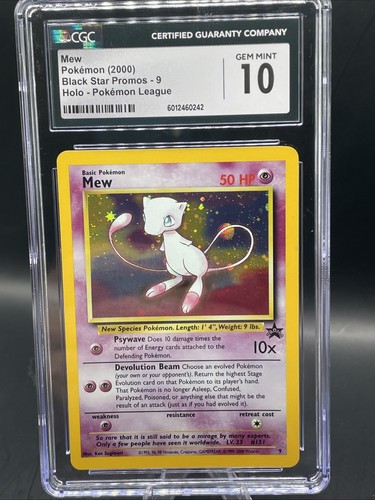 Carte Pokémon Mewtwo WOTC Étoile Noire Promo #14 – Année 2000 – Notée CGC 10 Parfaite
