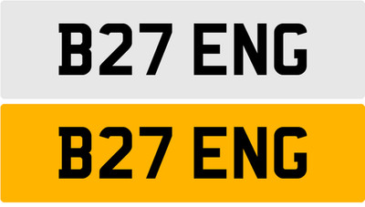B27 ENG BENN BEN ?? BREND BENS BRENDAN 3x3 PRIVATE REGISTRATION CAR NUMBER PLATE