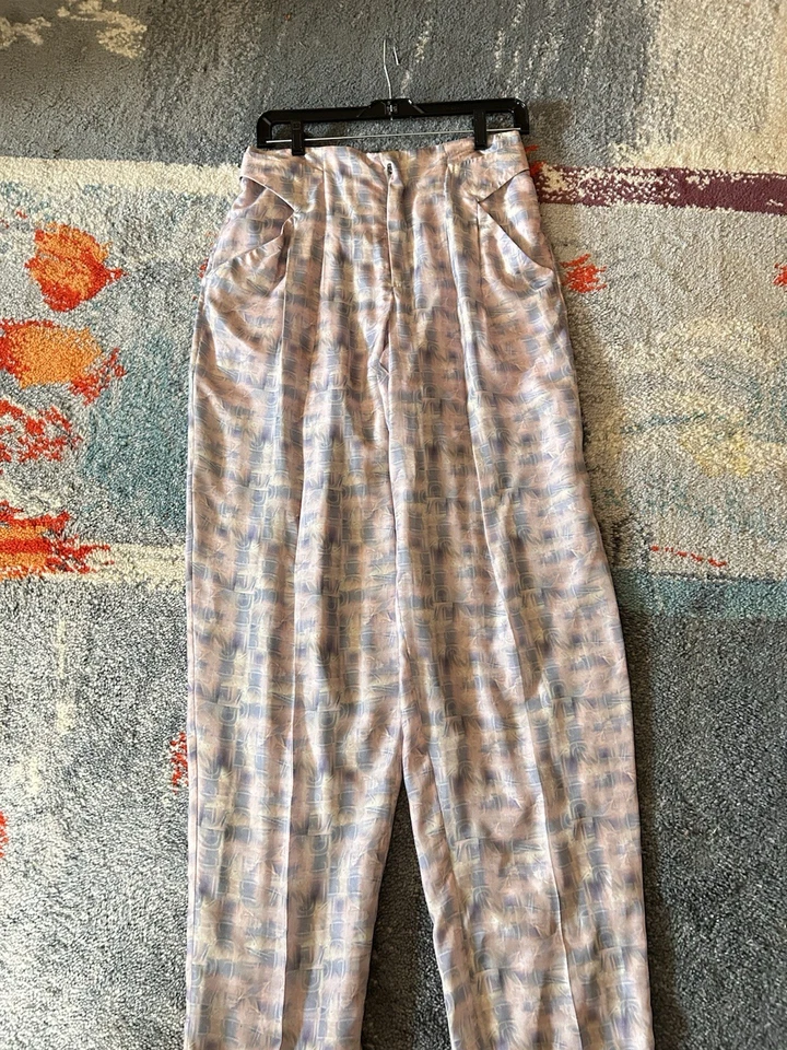 Theyskens' Theory Women’s Silk Button Pants In Pastel Women’s Size 4 Brand New Foto 2 de 4