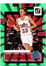 Luke Travers 2022-23 Donruss Holo Laser Green Cleveland Cavaliers Rookie #248