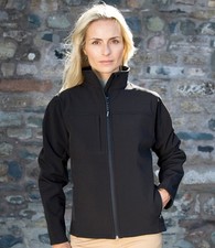 Result RS121F Ladies Softshell Jacket. Black. Size Medium / Size 12