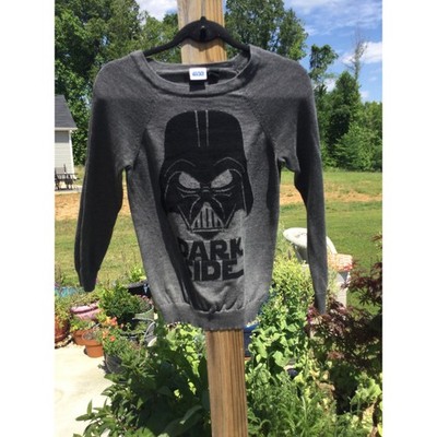 Star Wars sweater S small grey gray Darth Vader crew neck nerd geek womens