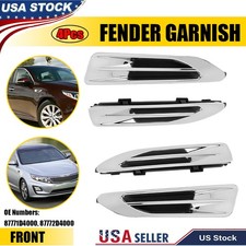 2/4PCS For Kia Optima EX 2016-18 Front Fender Garnish Side Chrome Style Molding