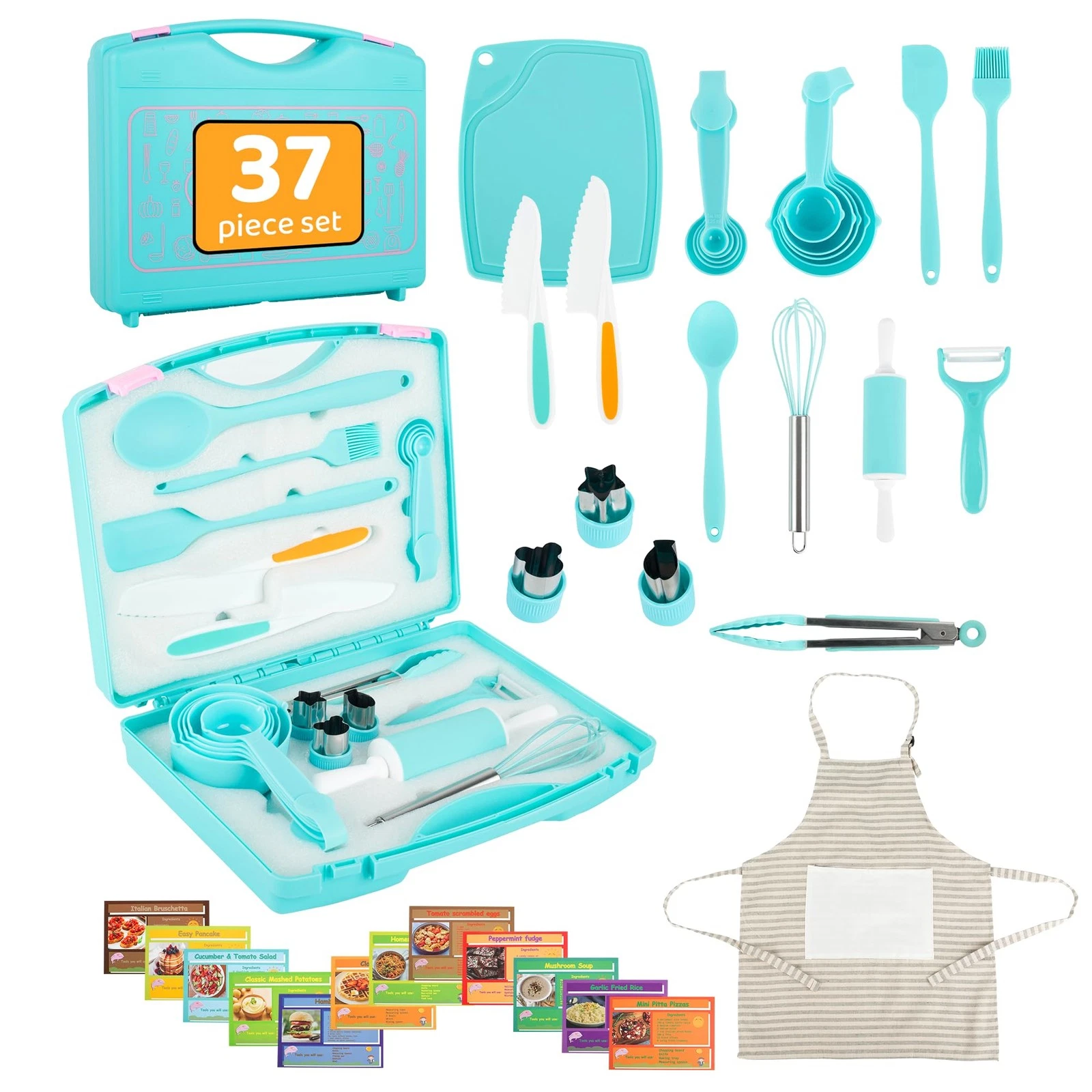 Cooking Sets Baking Set with Storage Container 37 Piece Real Cooking Supplies...
Opens in a new wind