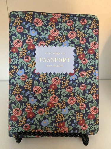 Rifle Paper Co. Passport Holder/Cover in the Multicolor Floral Rosa Pattern NEW!