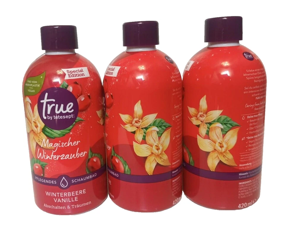 (4x420ml ) by tetesept Magischer Winterzauber PFLEGENDES SCHAUMBAD WINTERBEERE - Bild 4 von 4