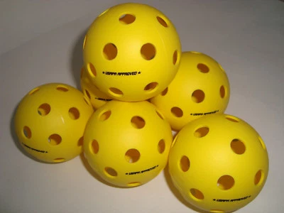 6 Onix Fuse Pickleball Balls Indoor True Flight USAPA Approved Yellow Set of 6