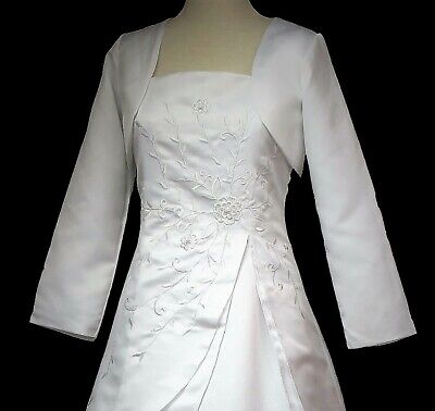 Jacke Bolero Weiss 128 146 158 Zum Kleid Kommunionkleid Taufkleid Hochzeit Neu Ebay