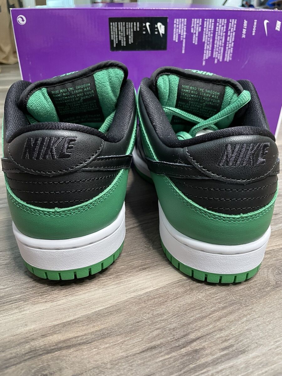 Nike SB Dunk Low Black/Classic Green/White - Men’s Size 7, Women’s Size 8.5