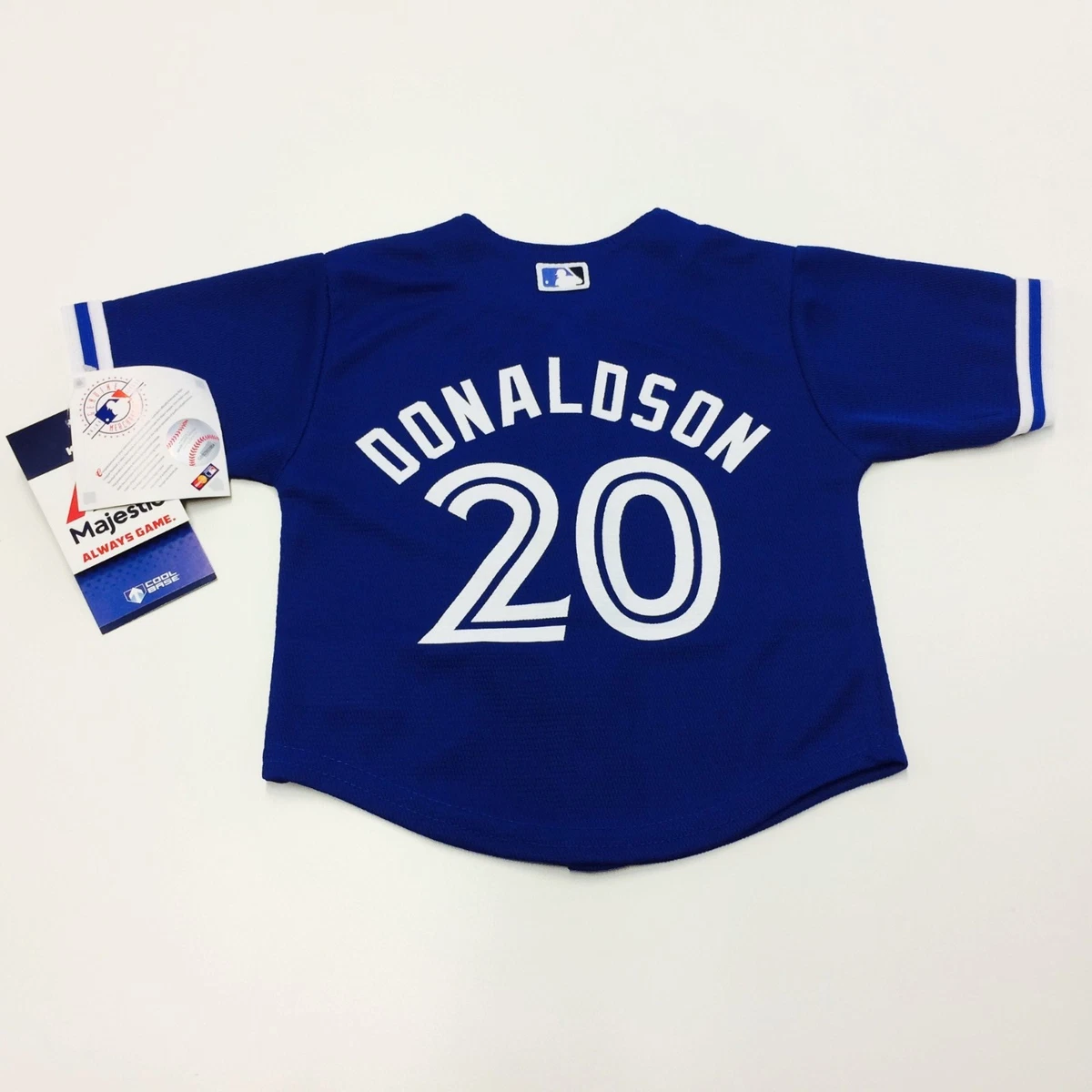 MAJESTIC TORONTO BLUE JAYS JOSH DONALDSON OFFICIAL COOL BASE JERSEY - ROYAL  NEW