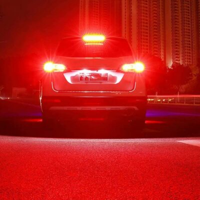 2pc Red 7443 LED Strobe/Flashing Brake Tail Light Bulbs For Acura TSX RSX ILX ZDX