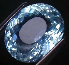 7.46ct GENUINE 12 x 10.5 x 9mm TRUE BLUE AQUAMARINE VVS1