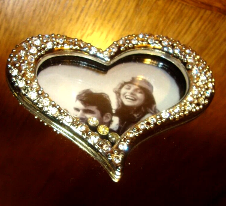 NIB Godinger Silver Art Co Silver-Plated Photo Album w/Crystal Heart~Gift!   744 - Image 2 of 4