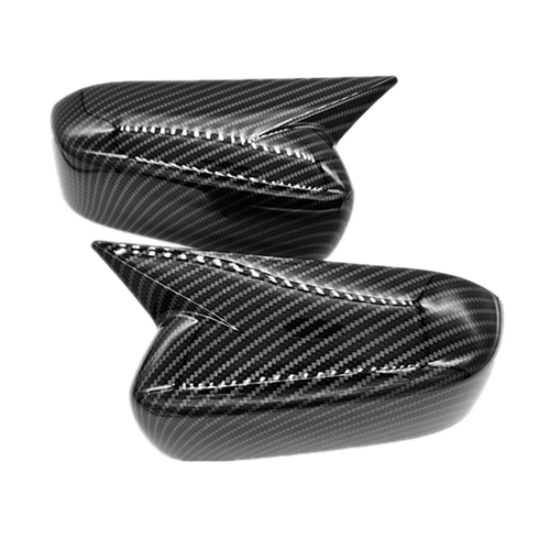 For Honda Accord 7th 2003-2007 Carbon ABS Ox Horn Rear View Mirror Cover Trim 2x - Foto 8 di 9