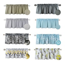 Aiking Home 2-Panels of 56" x 16" Polyester Rod Pocket Window Curtain Valances