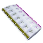Pill Box ~ Easy Open 14Slot ~ AM PM 7 Day Week Medicine Case Organiser Dispenser