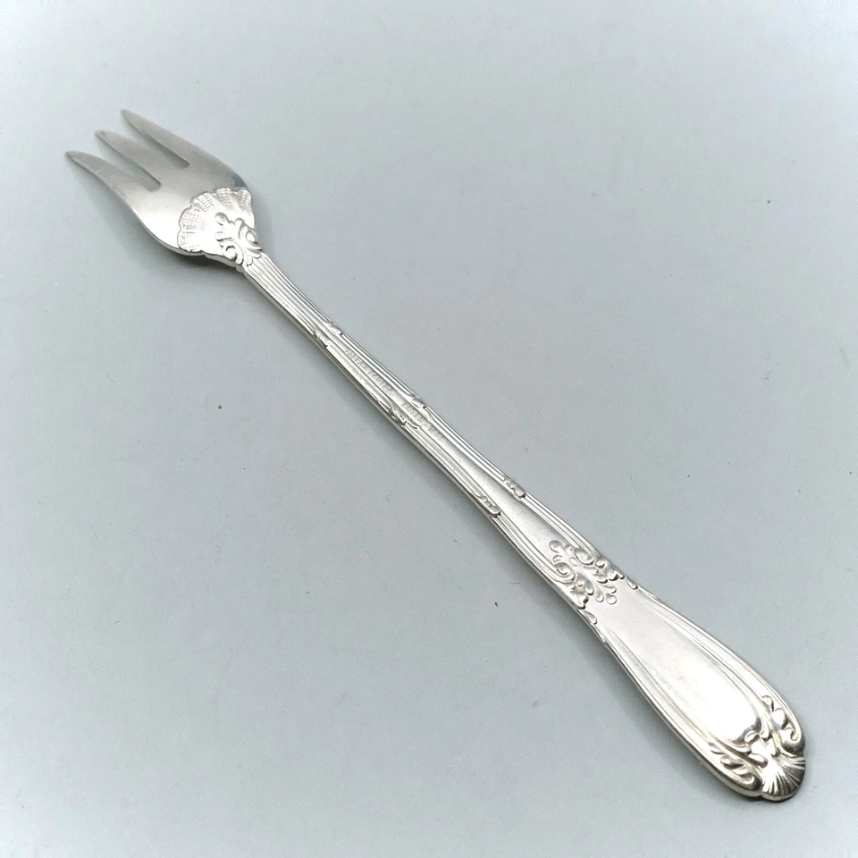 Old French (1889) Tiffany & Co Silverplate Set of 6 Cocktail Forks Monogram CHM - Image 4 of 4