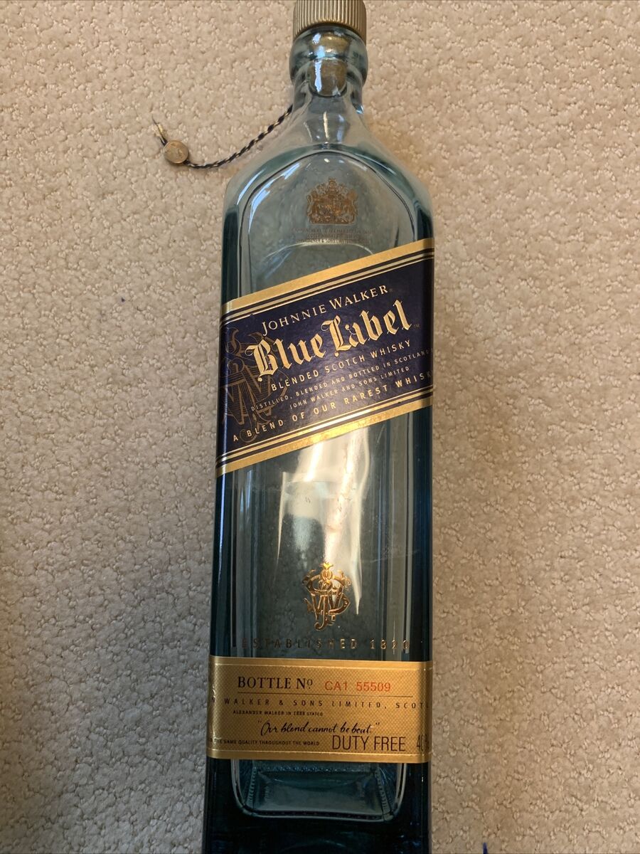 Johnny Walker Blue Label - Scotch Whisky - 1.5 L bottle EMPTY BOTTLE WITH  BOX
