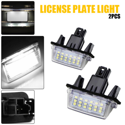 2012-2017 For Toyota Camry LED License Light Plate Assembly Replacement White X2