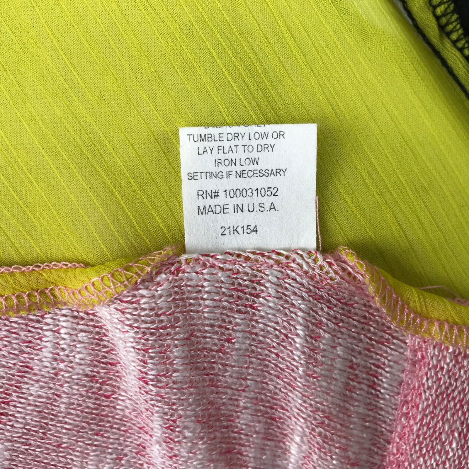 Poeme Citron Size L Shirt Tunic Top Size L Pink Floral Stretch Asymmetrical Hem