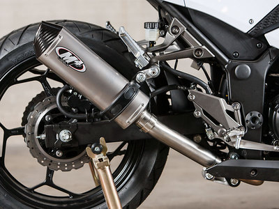 M4 Exhaust Kawasaki Ninja 300 2013-2015 Slip on with TITANIUM