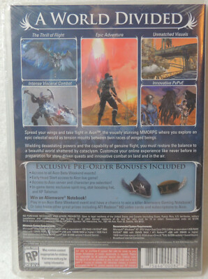 Aion PC MMO Exclusive Pre-Order Game Disc Brand New Sealed NCSOFT