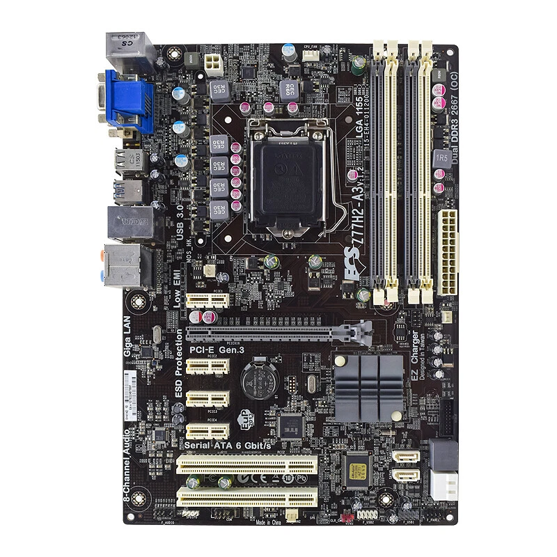 ECS Z77H2-A3 Motherboard ATX Intel Z77 LGA1155 DDR3 32GB SATA2/3 HDMI VGA DVI - Image 2 of 4