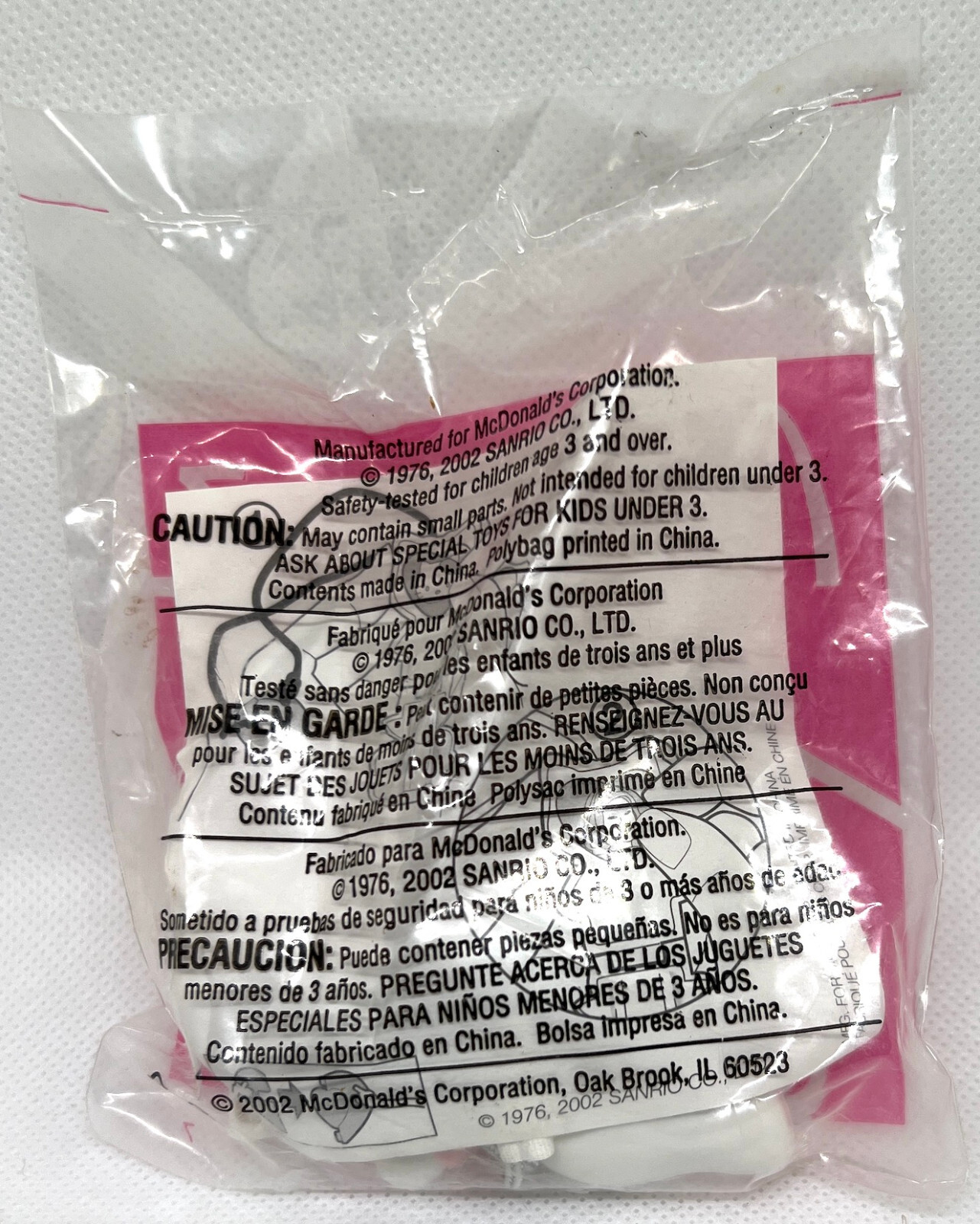 NECKLACE with PHOTO HOLDER toy #7 HELLO KITTY Sanrio McDonald's McD (2002) *NIOP