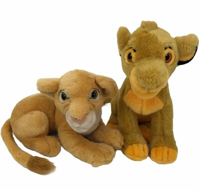 Vintage Lion King Simba Nala Plush Lion Cub Disney Store Stuffed Animal Lot