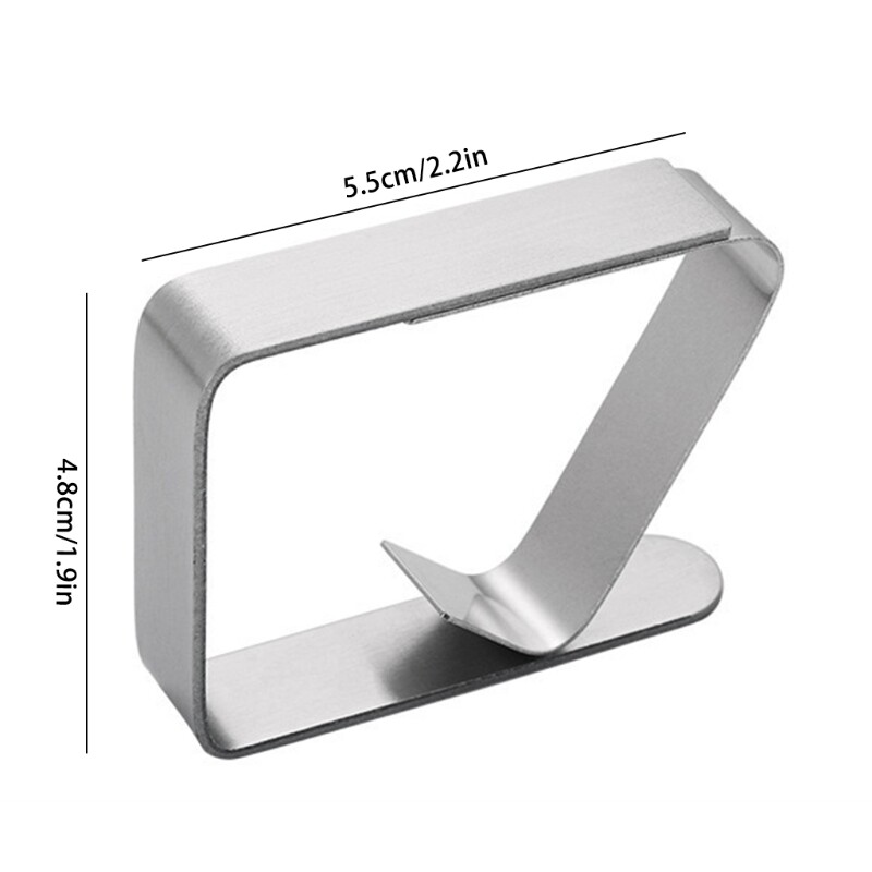4/8/12pcs Tablecloth Clips Stainless Steel Table Cloth Cover Clamp