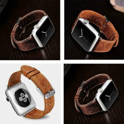 Lederarmband für Apple Watch Band 41/45/42/44/46mm iWatch Serie 10 9 8 7 6 5 SE