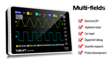 FNIRSI Mini 7" Touch Panel Digital Tablet Oscilloscope 2CH 100MHz Bandwidth 1GS