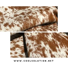Cowhide Leather Sheets, Brown Salt and Pepper, Hair on Hide , Cut to size