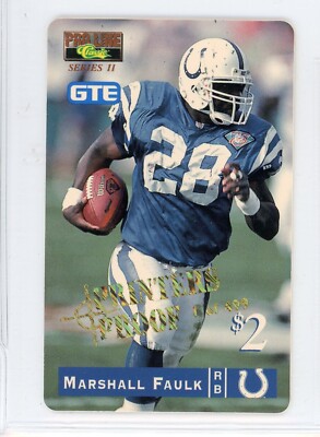 1995 Classic MARSHALL FAULK PRINTER'S PROOF GTE Phone Card $2 # 6 Ser# 394/499