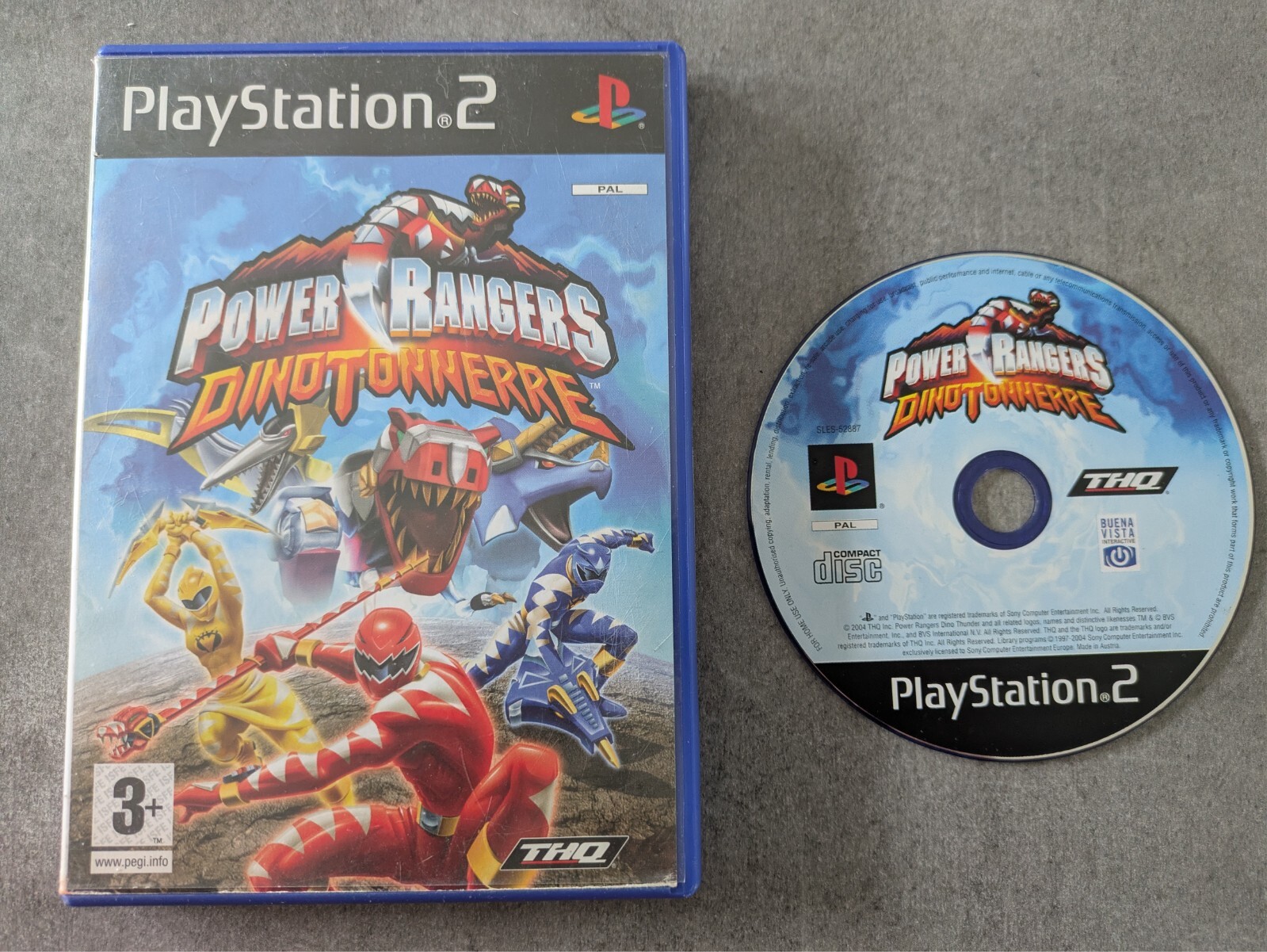 (PS2-01) PS Playstation 2-  Power Rangers Dino Tonnerre