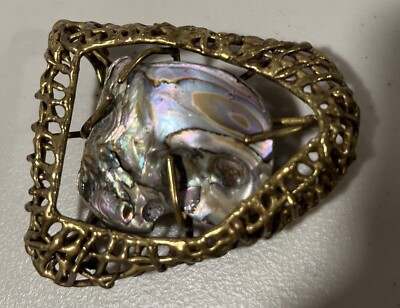 Hand Crafted Abalone belt buckle Abalone Cameo Belt Buckle main image 4