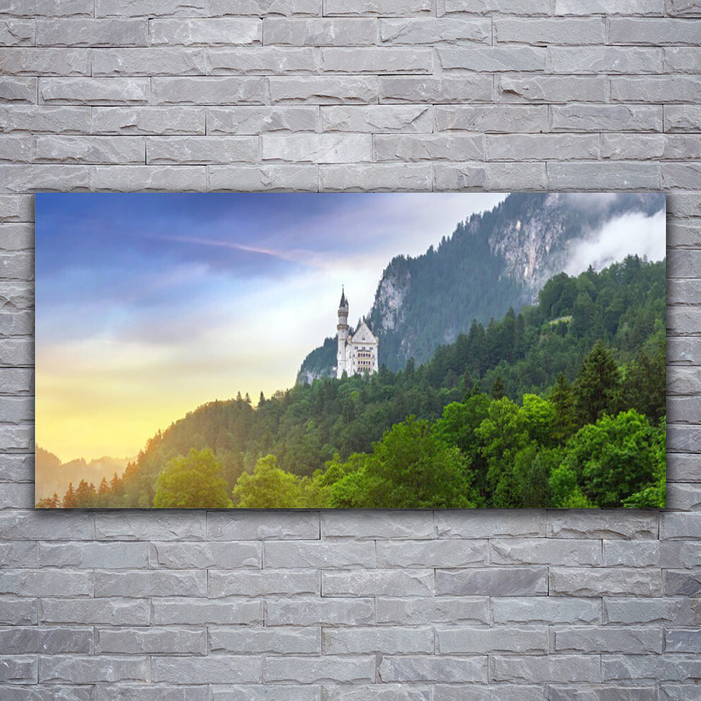 Tableau image impression paysage panoramique de montagne 120x60