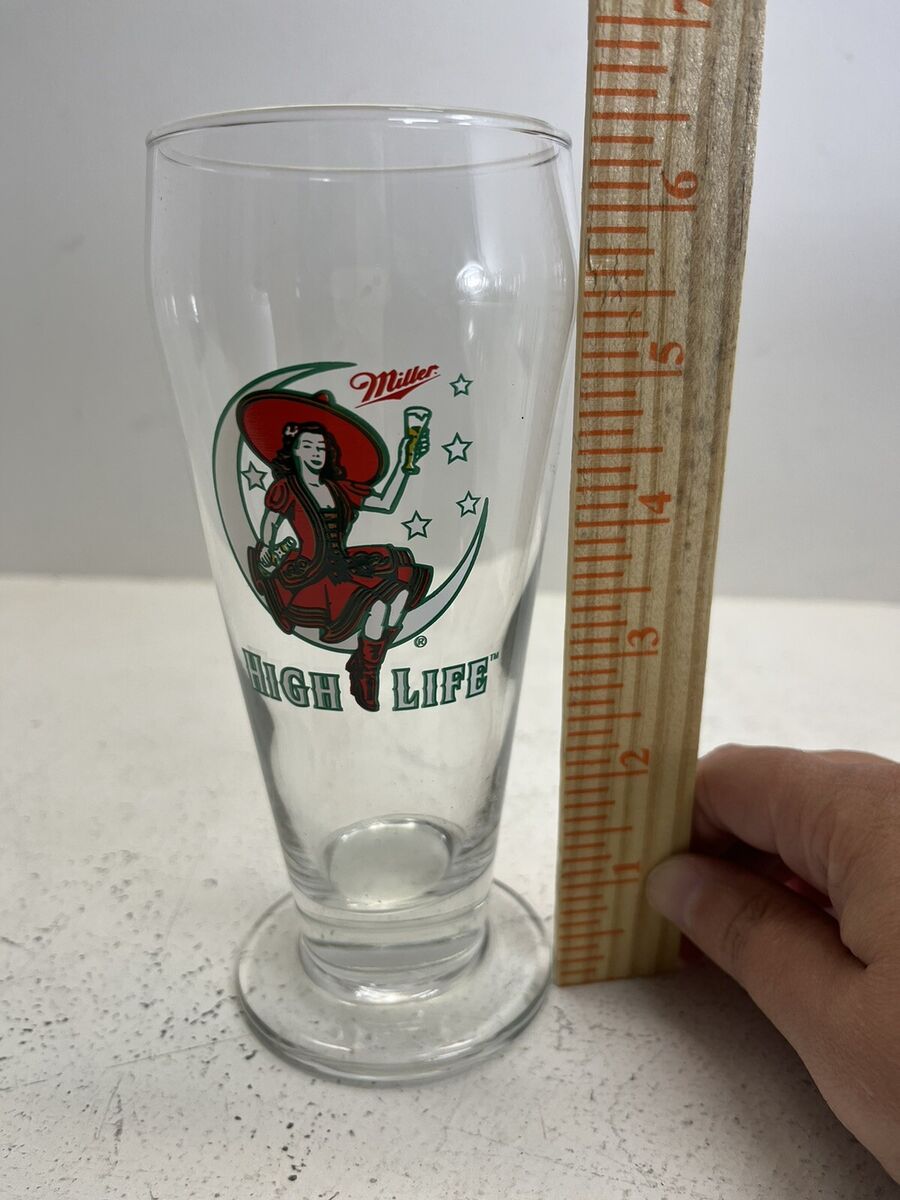 Miller High Life Girl In The Moon Pint Glass Set