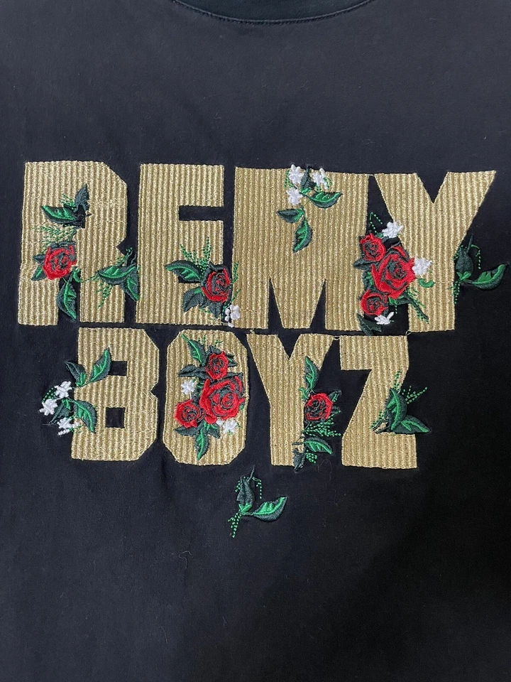 Remy Boyz Gold Microphone Embroidered Tee T-SHIRT-XL-Black-Gold-Fetty Wap-NWT - Image 2 of 4