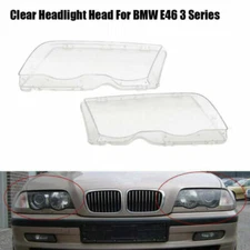 1 Pair Headlight Lens Cover Headlamp For BMW E46 3 Series 1998-2001 Wagon Sedan