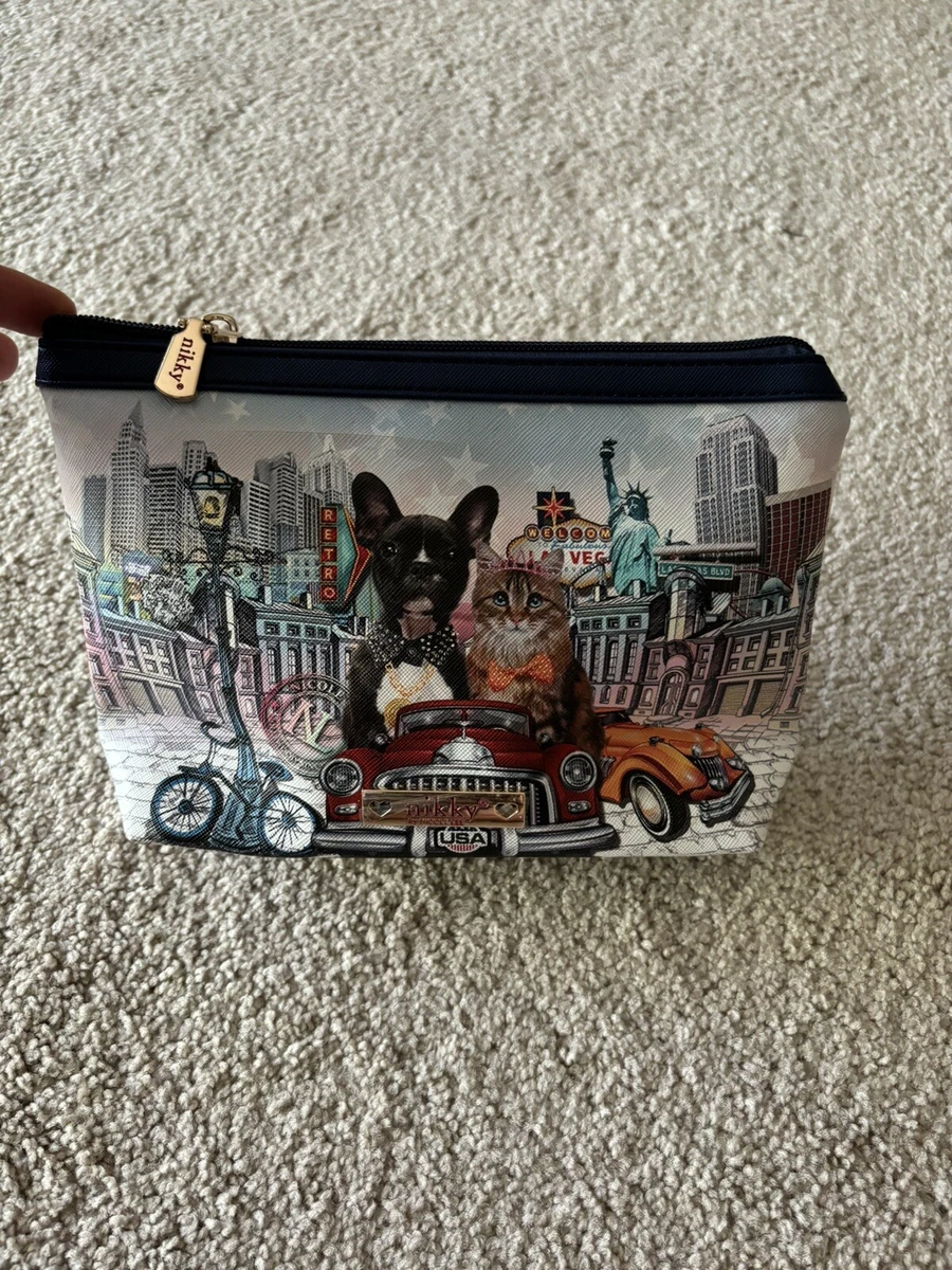 Sac Vanity Vintage Roebuck Style Rétro Chat - Sac à Main Pailleté Avec Miroir, Neuf